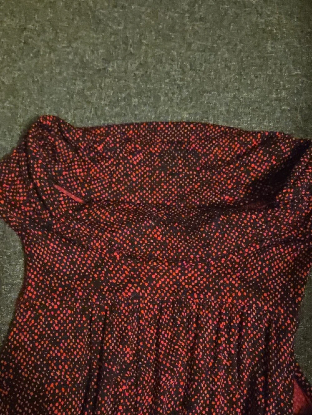 Michael Kors Black Top with Red Speckle Pink And Black
